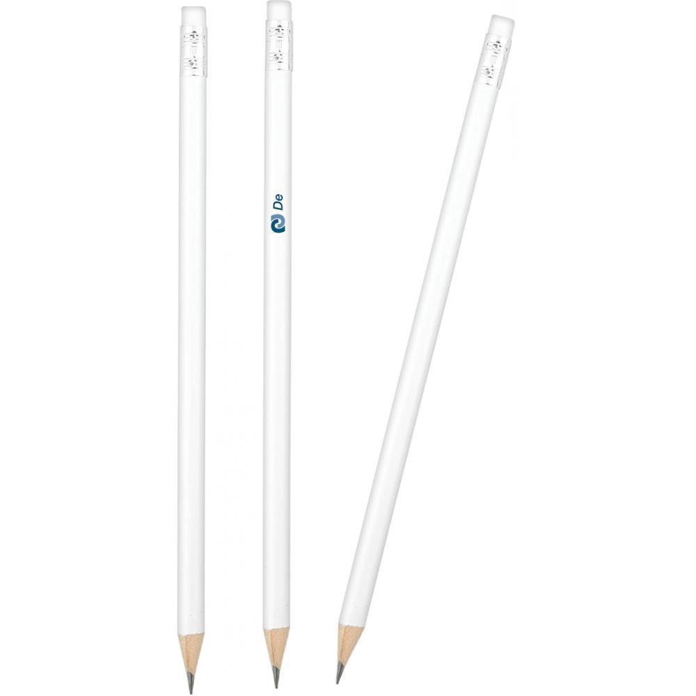 White Pencil With Eraser : Bayeks Promotion
